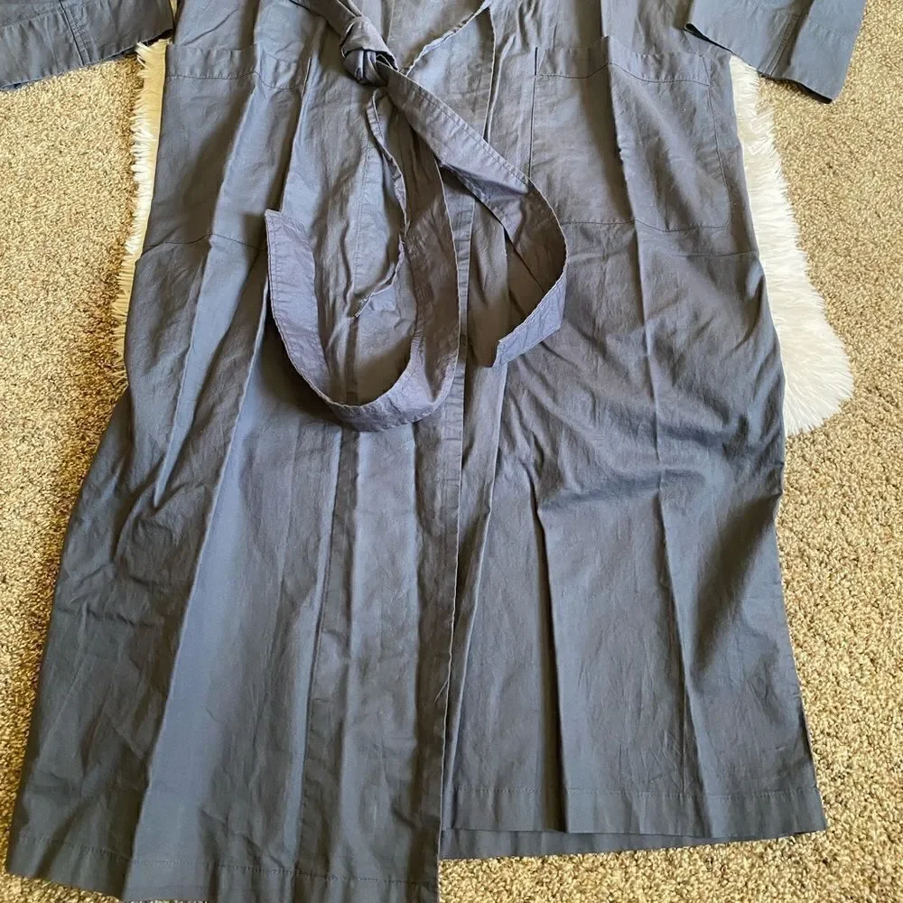 Merona Robe Cotton lightweight Thin‎ Blue Pockets Women’s Size Small New